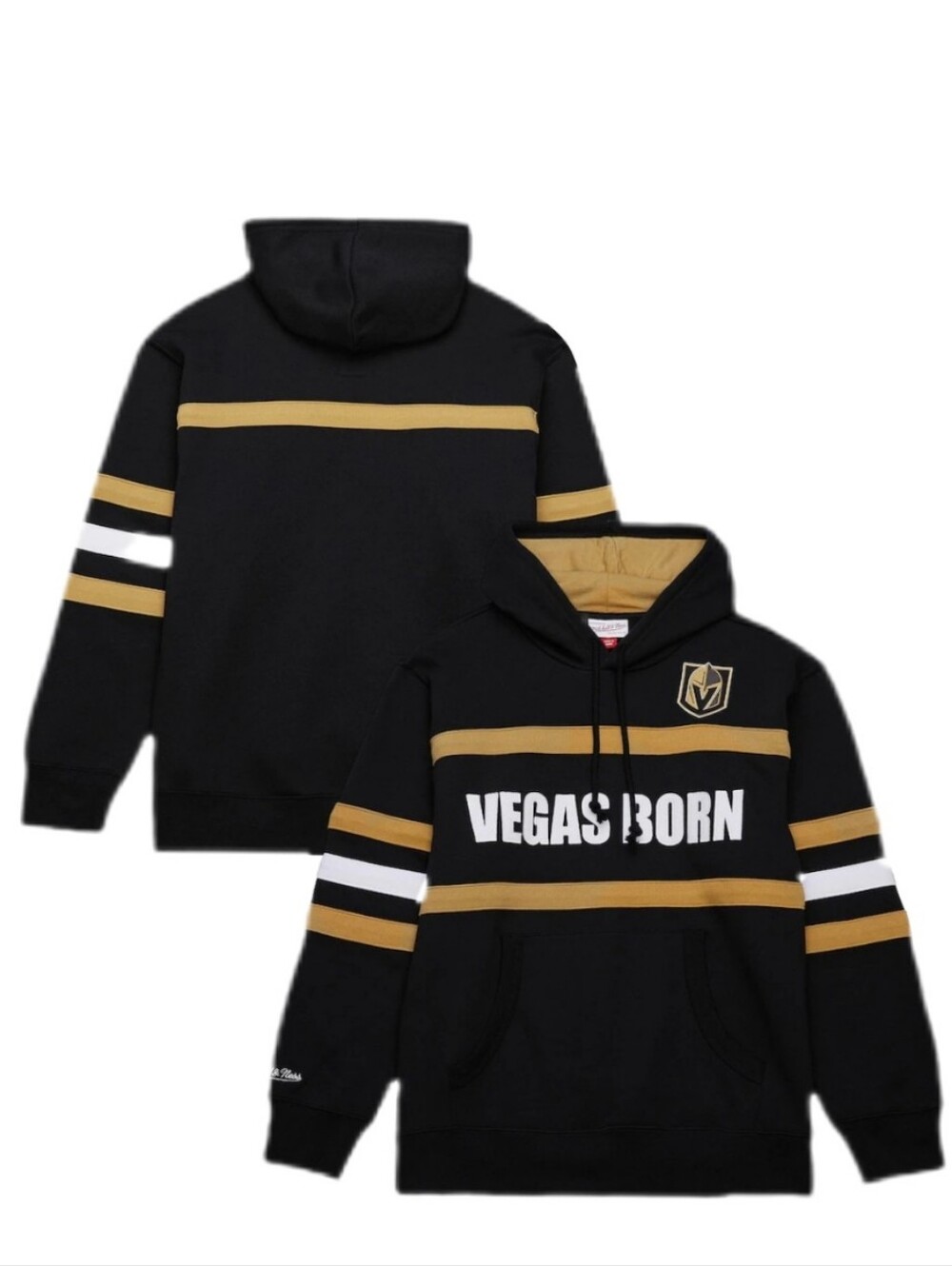 Vegas Golden Knights Mitchell & Ness Head Coach Black Slogan Pullover Hoodie XL